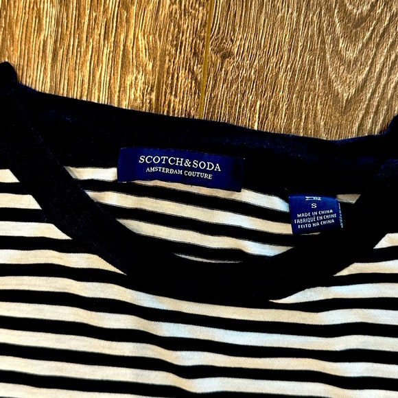 Scotch & Soda Striped Black & White Shirt - Size Small. - Picture 2 of 4